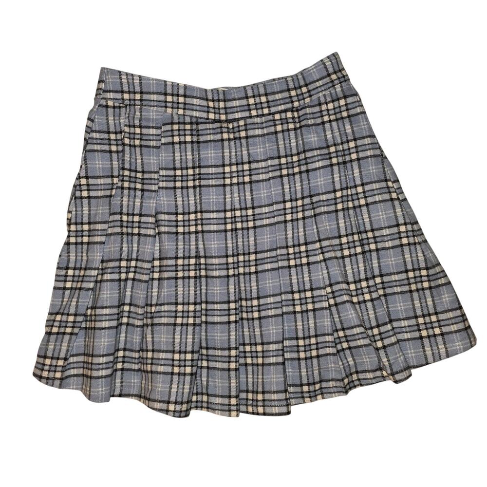 Hollister blue plaid ultra high-rise mini skirt sz XS, y2k vibes